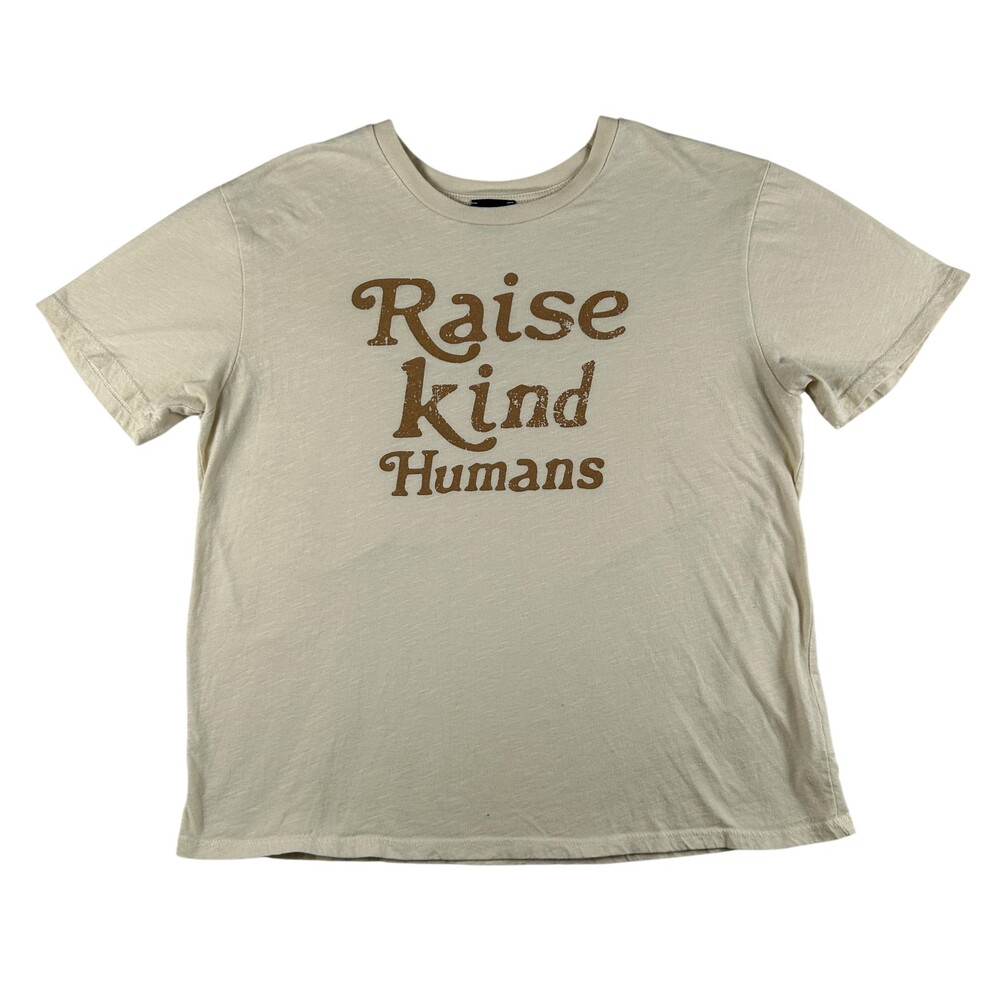 Blank Paige Shirt Womens Large White Raise Kind Humans Graphic Tee USA